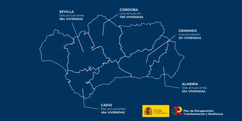 Firmados ocho acuerdos para la rehabilitación a nivel de barrio de 2.033 viviendas en Andalucía